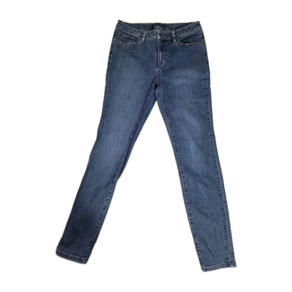 Prana Blue Wash Skinny Jeans Stretch Denim Organic Cotton Womens 10/30 GUC